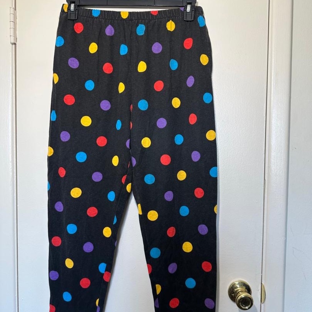 Carthowen of San Francisco vibrant polkerdot pants